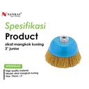 Junior Sikat Kawat Mangkok Kuning 3"