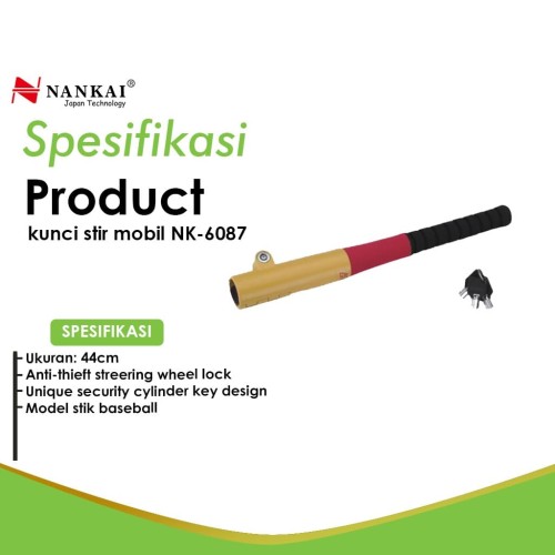Nankai Kunci Stir / Setir Mobil Model Pemukul Baseball 04