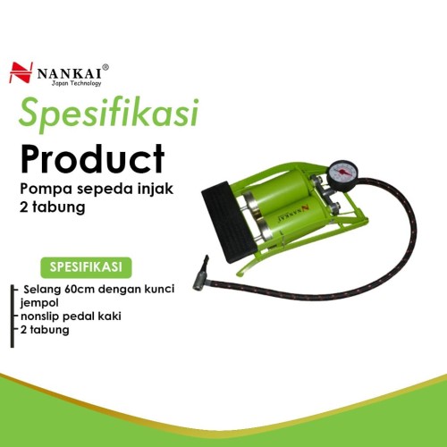 Nankai Pompa Sepeda Injak 2 Tabung