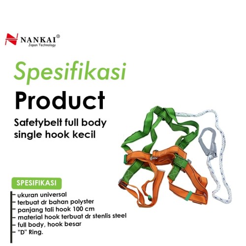 Safety Harness / Sabuk Pengaman Full Body Single Hook Besar Nankai