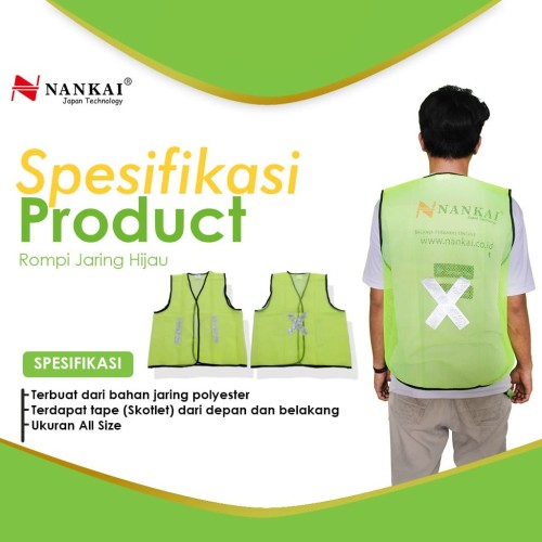 Rompi Safety Proyek Pengaman Jaring Hijau Nankai