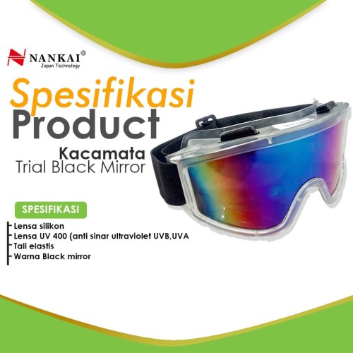 Kacamata Safety Trial Hitam Nankai