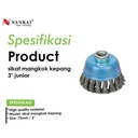 Junior Sikat Kawat Mangkok Kepang 3"