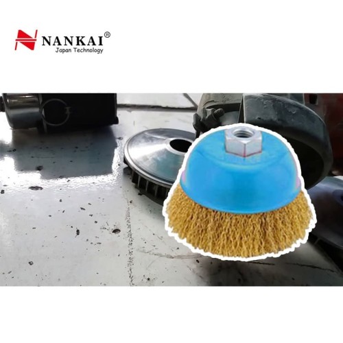 Junior Sikat Kawat Mangkok Kuning 3"