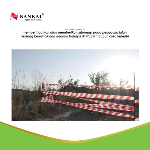 Police Line Proyek 2" x 300m Merah - Putih Nankai