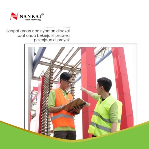 Rompi Safety Proyek / Pengaman Polyster Hijau Nankai