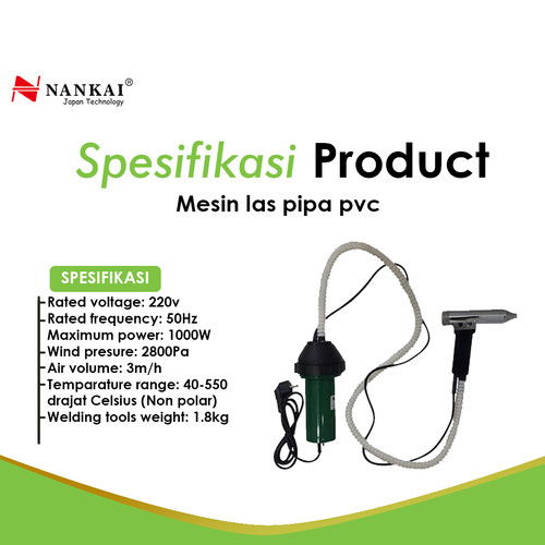 Nankai Mesin Las / Pemanas Pipa PVC