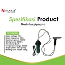 Nankai Mesin Las / Pemanas Pipa PVC