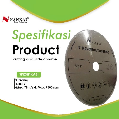 Nankai Mata Pisau Potong Batu / Diamond Chrome Cutting Disc 8"