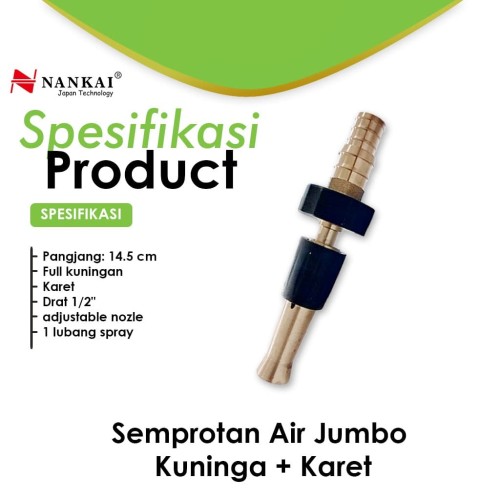 Nankai Semprotan Air Jumbo Kuningan + Karet