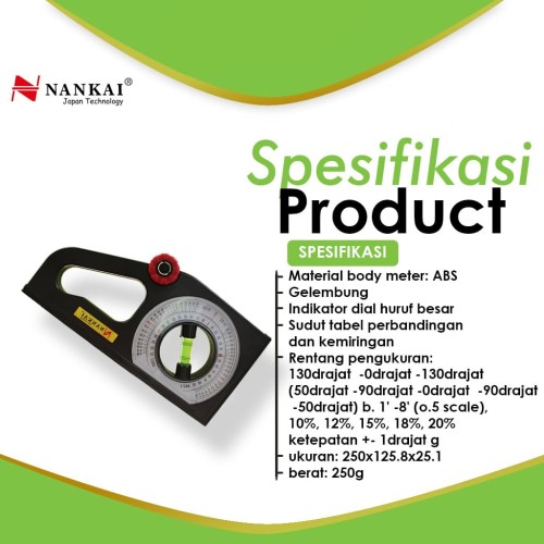 Nankai Alat Ukur Kemiringan / Angle Meter Slant 100