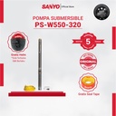 SANYO Mesin Pompa Air Sumur Dalam Submersible Non Auto - PS-W550-320