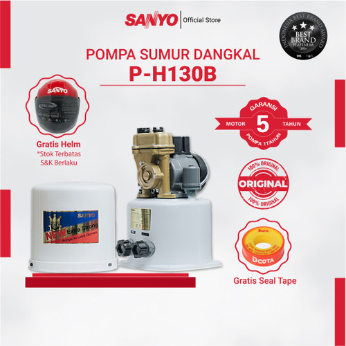 SANYO Mesin Pompa Air Sanyo Otomatis - Shallow Well Pump - P-H130B