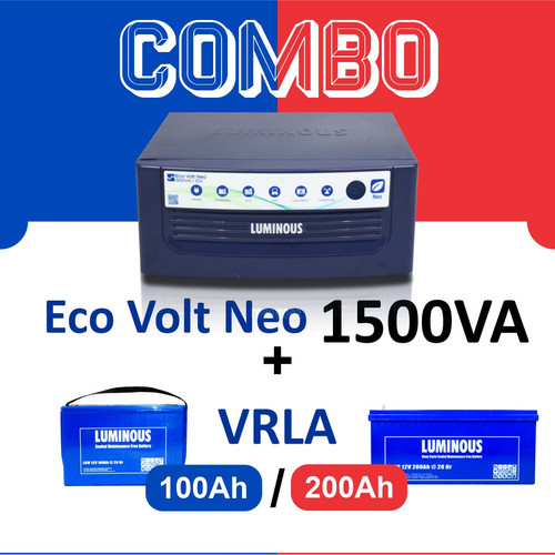 COMBO LUMINOUS 1500VA ECO VOLT + BATERAI VRLA