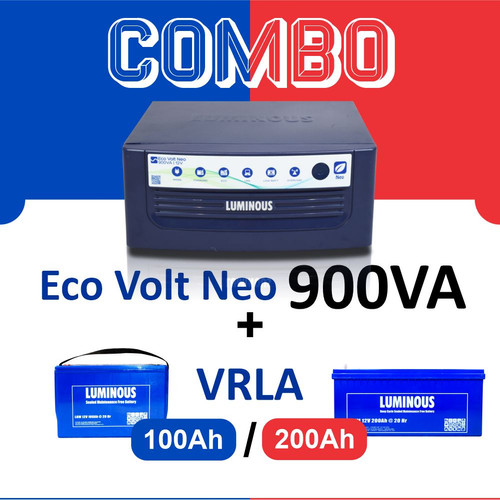 COMBO LUMINOUS 900VA ECO VOLT + BATERAI VRLA