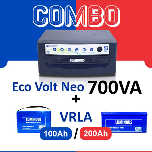 COMBO LUMINOUS 700VA ECO VOLT + BATERAI VRLA