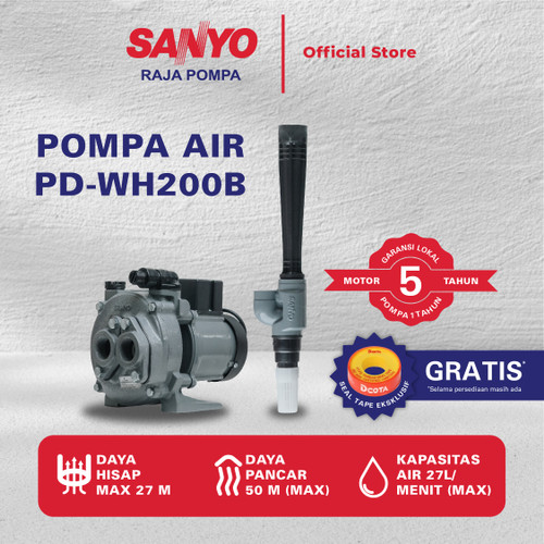 SANYO Mesin Pompa Air Sumur Dalam Jetpump Non-Auto - PD-WH200B