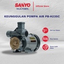 SANYO Mesin Pompa Pendorong Air Otomatis - Booster Pump - PB-H235C