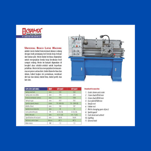 Mesin Bubut Ciamix SP 300 T / 910 Universal Lathe Machine Ciamix