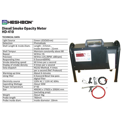Heshbon Diesel Smoke Opacity  Meter  HD - 410 Alat Uji Emisi