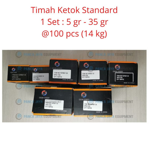 Timah Balancing - Timah Ketok Standard Set 5gram - 35gram (@100 Pcs)