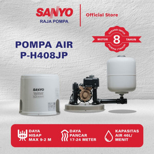 SANYO Mesin Pompa Air Sumur Dangkal Otomatis Made in JAPAN - P-H408JP