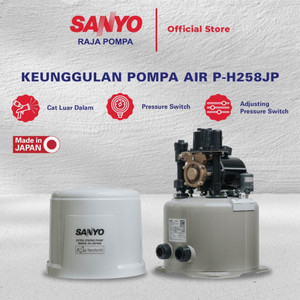 SANYO Mesin Pompa Air Sumur Dangkal Otomatis Made in Japan - P-H258JP