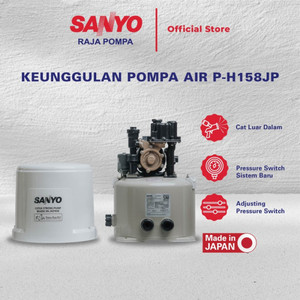 SANYO Mesin Pompa Air Sumur Dangkal Otomatis Made in Japan - P-H158JP