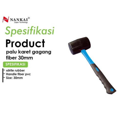 Junior Palu Karet Gagang Fiber 30mm
