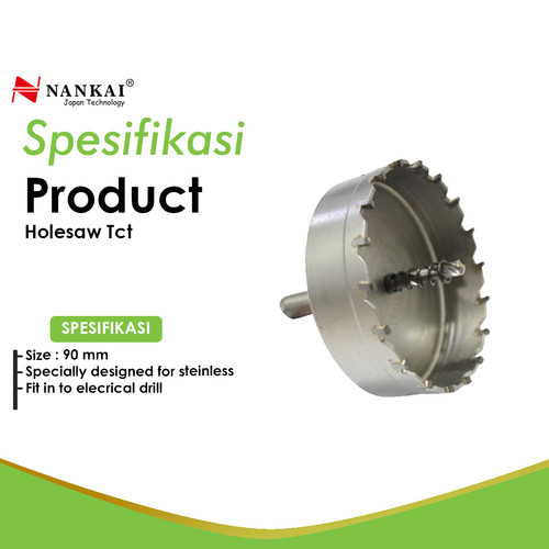 Nankai Mata Bor Holesaw Baja TCT 90 mm