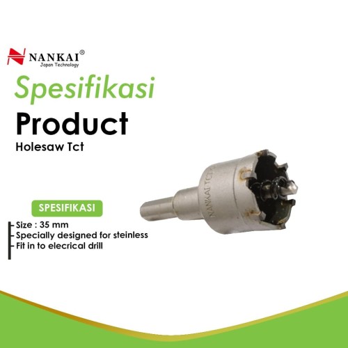 Nankai Mata Bor Holesaw Baja TCT 35 mm