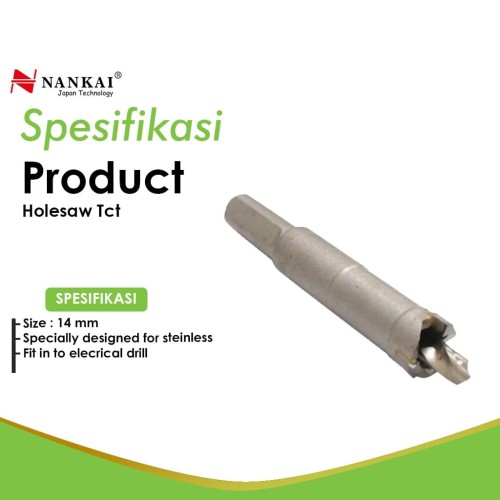 Nankai Mata Bor Holesaw Baja TCT 14 mm