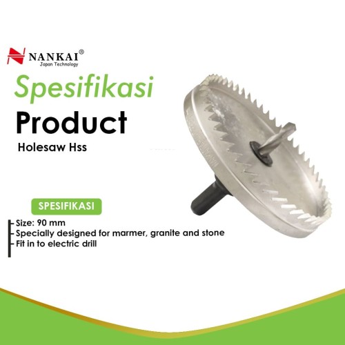 Nankai Mata Bor Holesaw HSS 90 mm