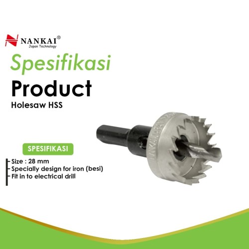 Nankai Mata Bor Holesaw HSS 28 mm