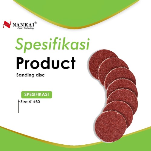 Nankai Amplas Tempel Velcro Sanding Disc #80 (100pc)