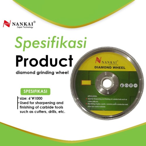 Nankai Batu Poles Akik Diamond Wheel 6" #1000