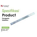 Nankai Penggaris Stainless Steel 150cm
