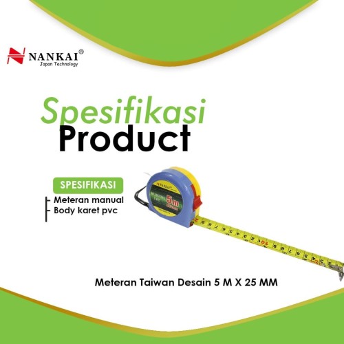 Nankai Meteran Manual 5m x 25mm
