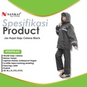 Jas Hujan Baju Celana Hitam / Black M Nankai