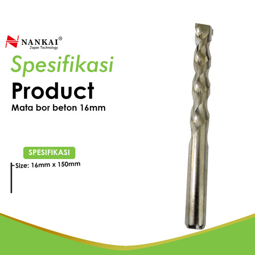 Mata Bor Joran Drill Beton / Joran Drill Tembok 16 mm Nankai