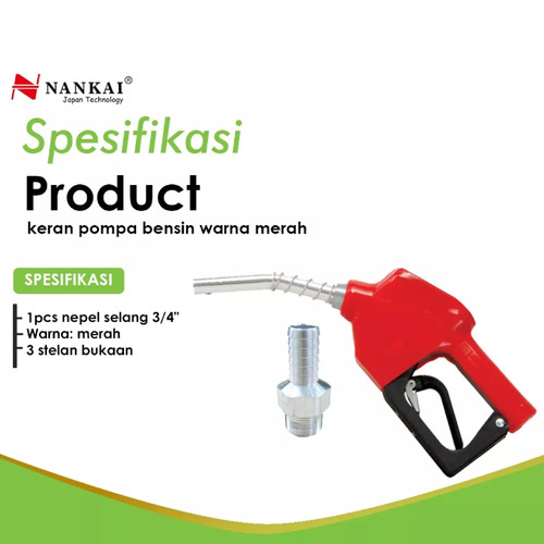 Nozzle/Keran Pompa Bensin Pertamini Merah Nankai