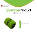 Sambungan / Connector selang 1/2" Double Nankai