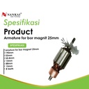 Sparepart Armature Mesin Bor Magnet 25mm Nankai