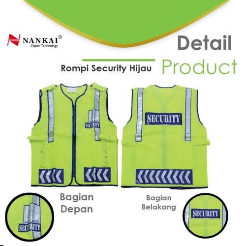 Rompi Safety Pengaman Security Hijau Nankai