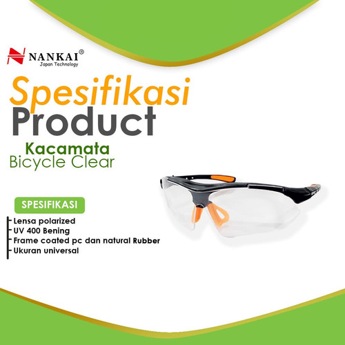 Kacamata Safety Sepeda Bening Nankai