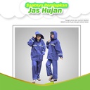 Jas Hujan Baju Celana Navy / Dark Blue XXL Nankai