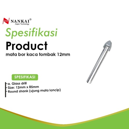 Mata Bor Kaca Tombak Nankai 10mm