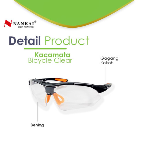 Kacamata Safety Sepeda Bening Nankai