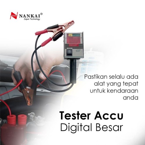Nankai Tester Aki Motor / Mobil Digital Besar 12V