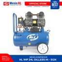 HL Mesin Kompressor Angin / Compressor HL 1HP 24L Oilless HI-S124